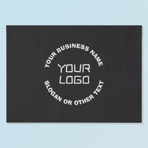 Papier Mousseline Votre logo ou image et texte modifiable Noir & B