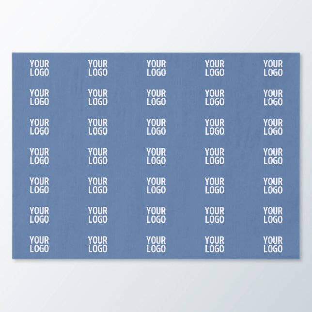 Papier Mousseline Votre logo ou image | Motif de bandes verticales (Créateur téléchargé)