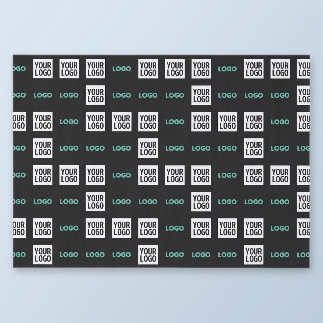 Papier Mousseline Votre logo ou image | Zig Zag Motif avec deux imag (Créateur téléchargé)