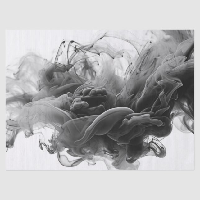 Papier Mousseline Votre logo Smokey gothique Monochrome (Recto)