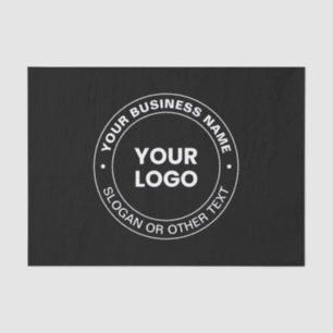 Papier Mousseline Votre logo   Texte et éléments modifiables