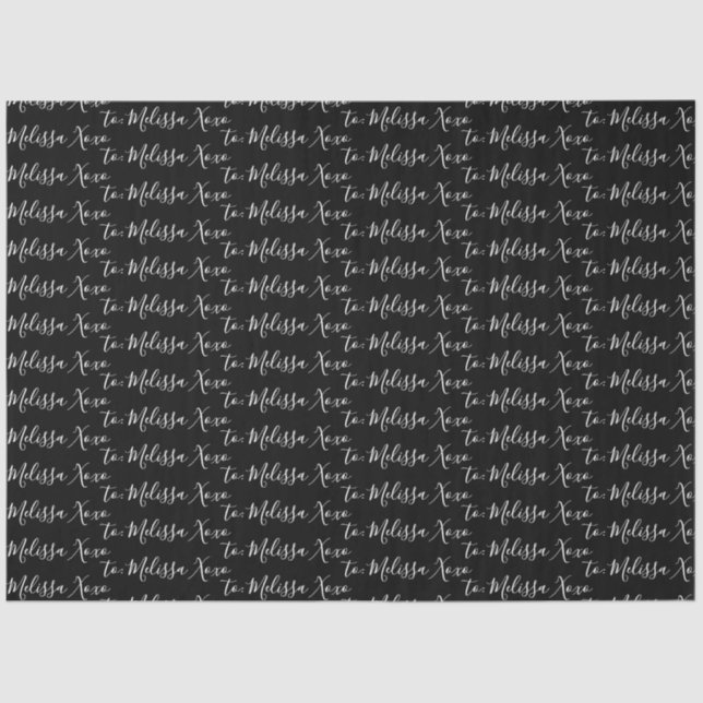 Papier Mousseline Votre nom  (Recto)