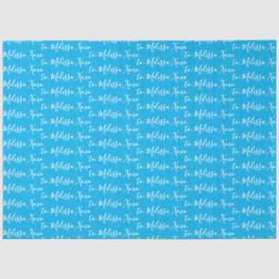 Papier Mousseline Votre nom bleu