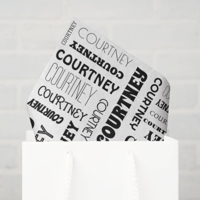Papier Mousseline Votre nom (longueur moyenne) est partout (Sac cadeau)