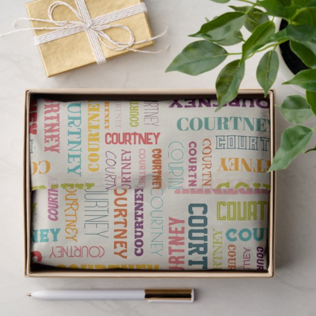 Papier Mousseline Votre nom (longueur moyenne) est partout (Cadeau)