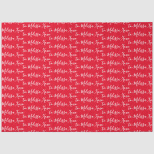 Papier Mousseline Votre nom rouge