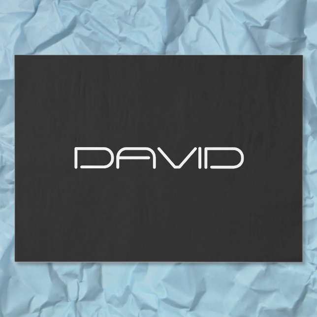 Papier Mousseline Votre nom | Texte personnalisable stylisé Cool (Créateur téléchargé)