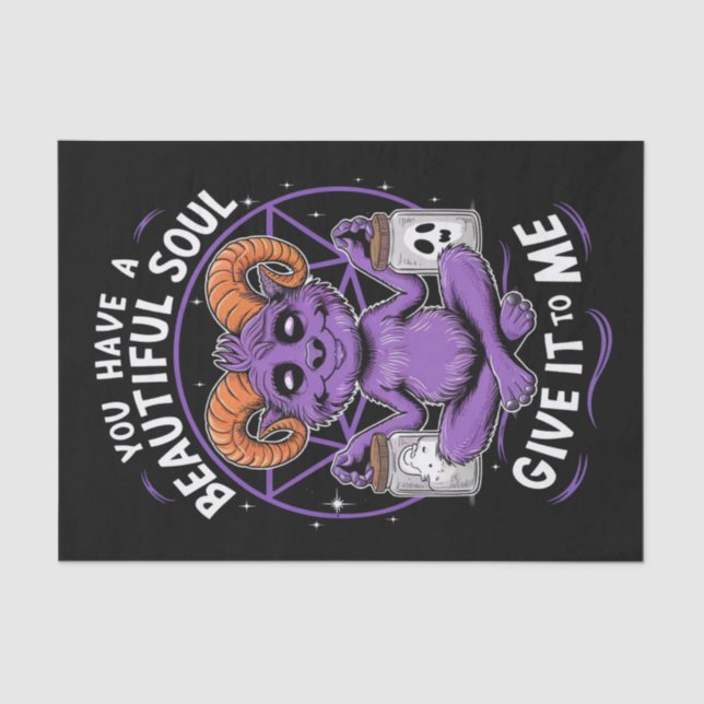 Papier Mousseline Vous avez une belle âme Satanic Baphomet (Recto)