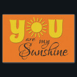 Papier Mousseline Vous êtes mon soleil<br><div class="desc">You are my sunshine text design with yellow,  shiny sun decoration. C'est possible to change the background color and to add different one to the design with your choice.</div>