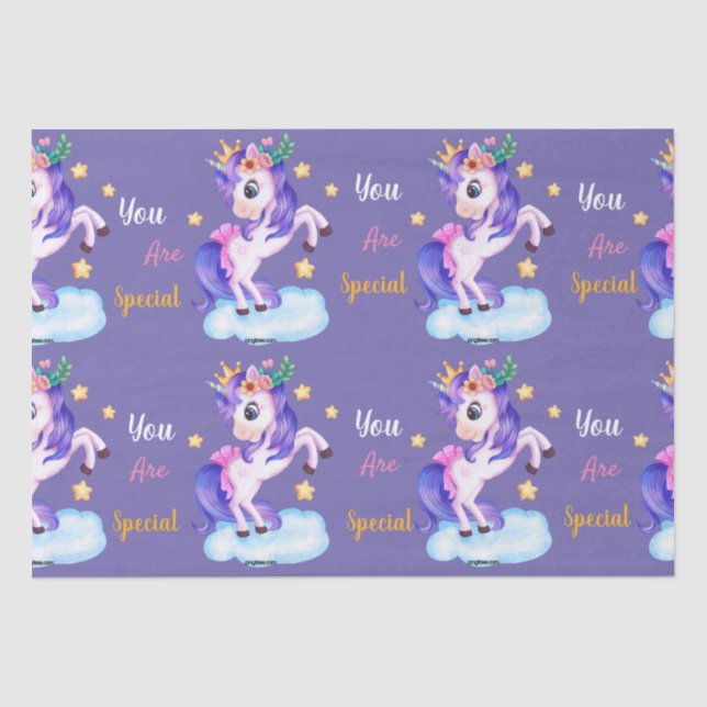 Papier Mousseline Vous êtes une licorne spéciale (Recto)