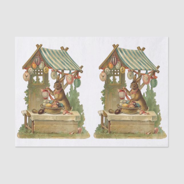 Papier Mousseline Vous souhaitant de Joyeuses Pâques (Recto)