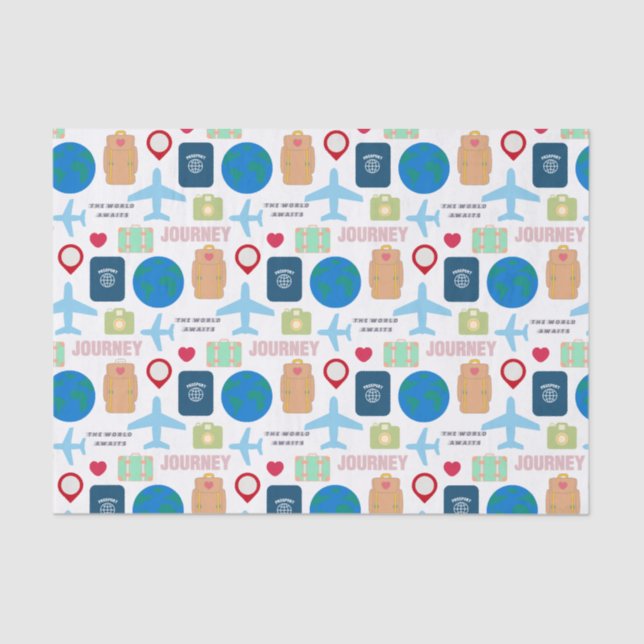 Papier Mousseline Voyage dans le monde (Recto)