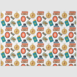 Papier Mousseline Voyage de vacances rétroactif Thème