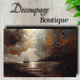 Papier Mousseline Voyage du navire céleste découpage