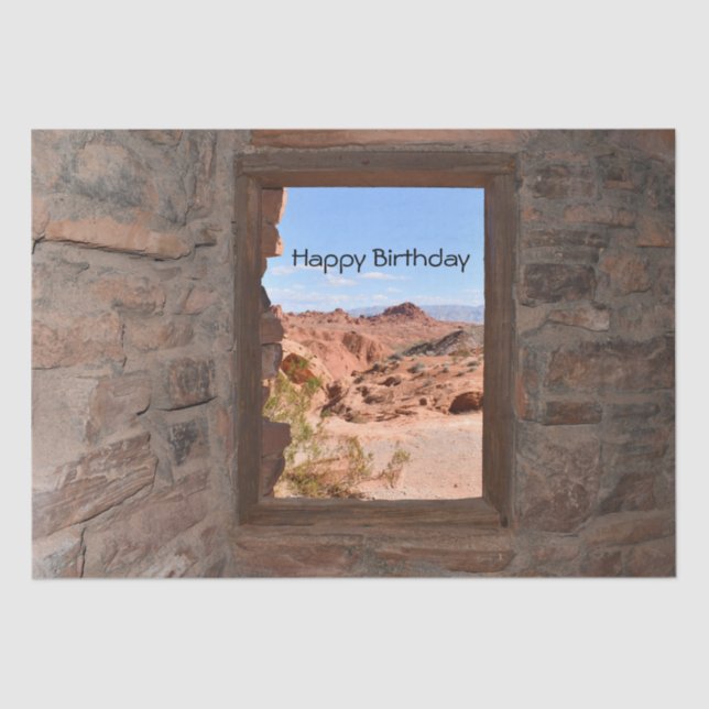 Papier Mousseline Vue cabine sur la Vallée du Feu (Recto)