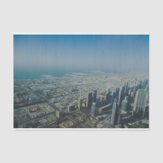 Papier Mousseline Vue de Burj Khalifa, Dubaï (Recto)