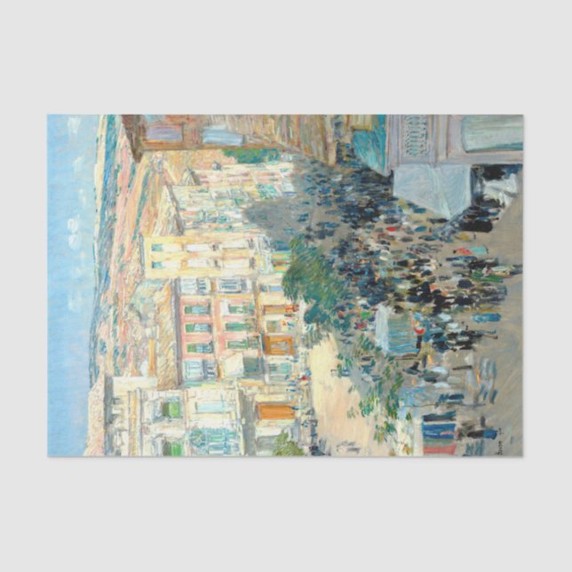 Papier Mousseline Vue d'une ville française du sud par Childe Hassam (Recto)
