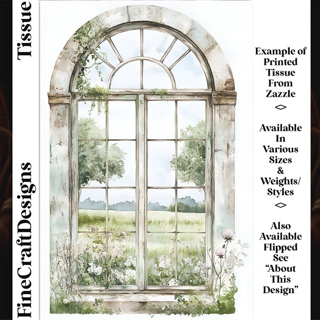 Papier Mousseline Vue estivale à partir de la fenêtre Arrière Découp (Créateur téléchargé)