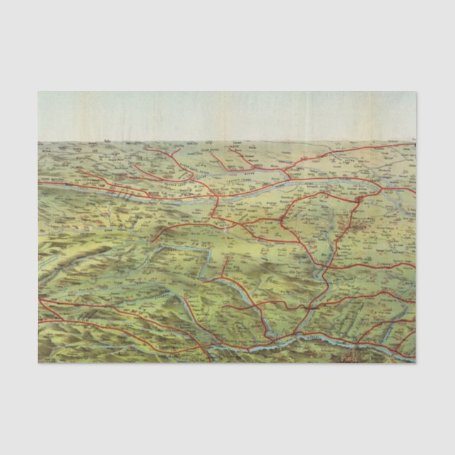 Papier Mousseline Vue Grandes Plaines de Birdseyes (Recto)