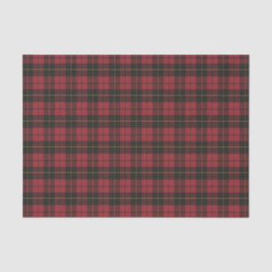 Papier Mousseline Wallace Red Patiné Original Tartan écossais