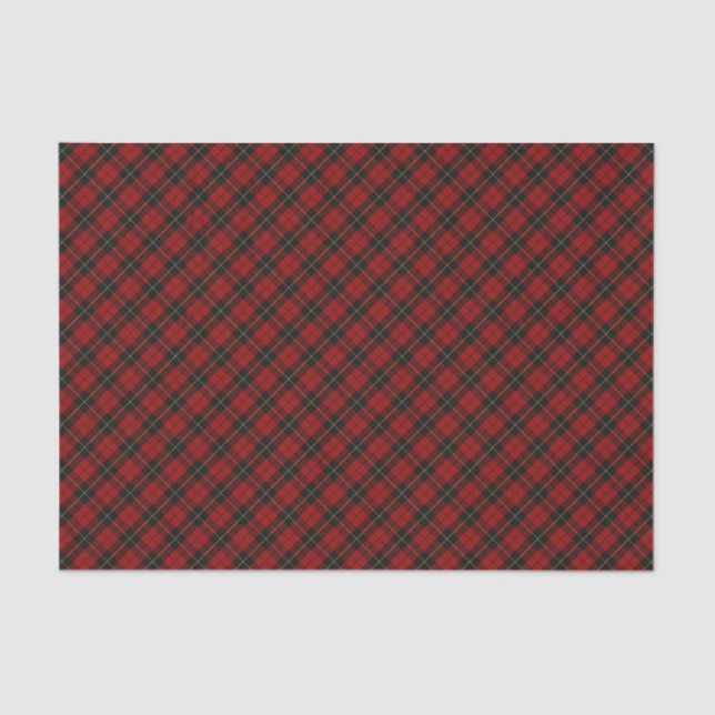 Papier Mousseline Wallace Tartan Scottish Clan Plaid Motif (Recto)