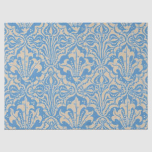 Papier Mousseline Walter Crane Art vintage graines et fleurs bleues