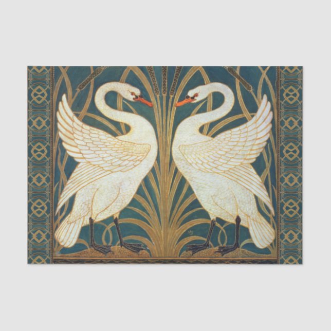 Papier Mousseline Walter Crane Swan (Recto)