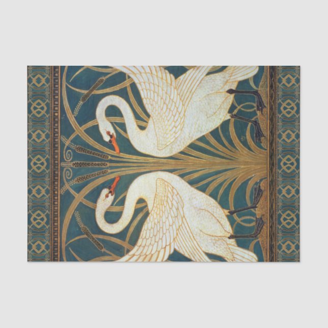 Papier Mousseline Walter Crane Swan (Recto)