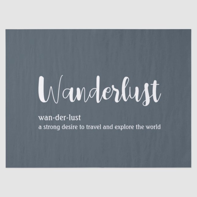 Papier Mousseline Wanderlust définition blanc gris bleu couleur (Recto)