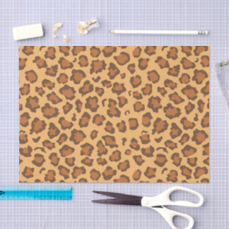 Papier Mousseline Warm Golden Brown Classic Leopard Print Decoupage