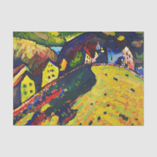 Papier Mousseline Wassily Kandinsky. Maisons à Murnau. Expressionnis