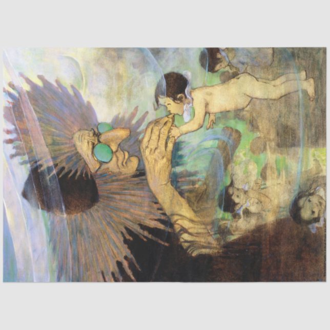 Papier Mousseline Water Baby and Fairy, Jessie Willcox Smith (Recto)