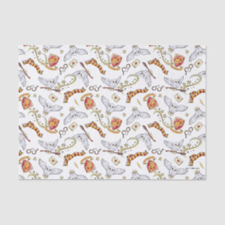 Papier Mousseline Watercolor GRYFFINDOR™ Hedwig Pattern