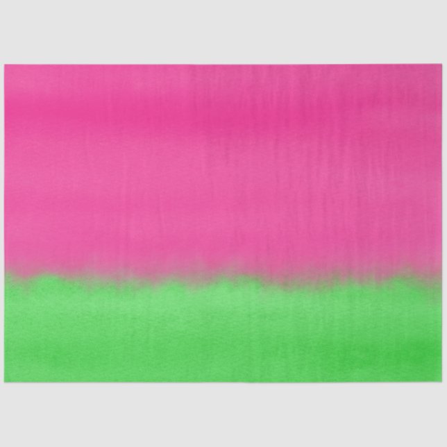 Papier Mousseline Watercolor Watermelon Ombre (Recto)