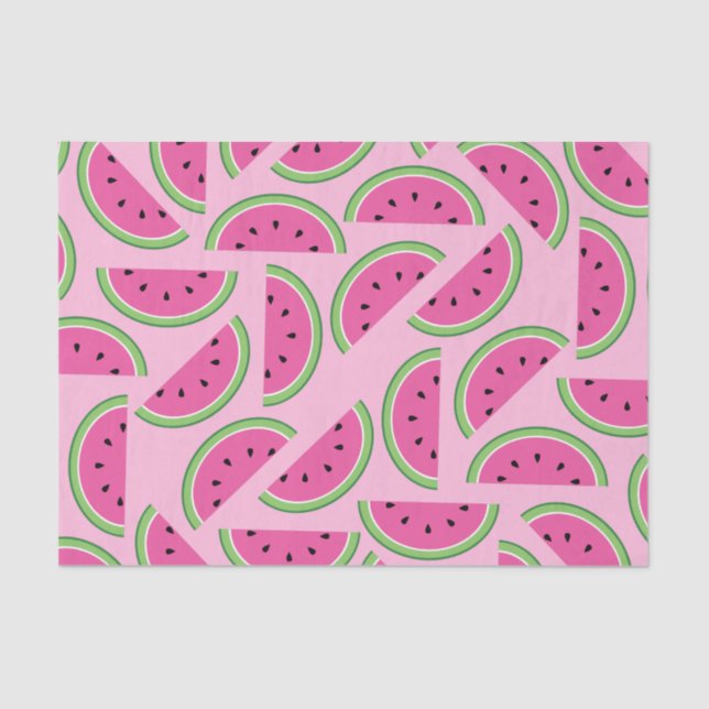 Papier Mousseline Watermelon Cute 1er Anniversaire Tissu Paper (Recto)