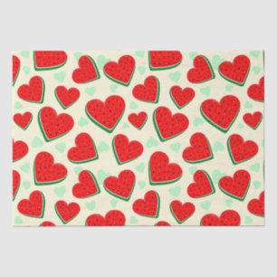 Papier Mousseline Watermelon Heart Valentine's Day Free Palestine