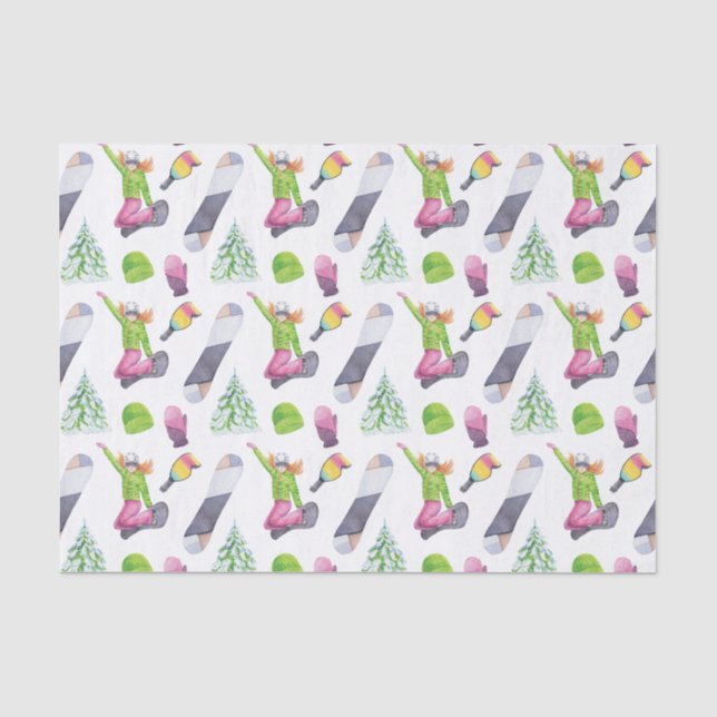 Papier Mousseline Waterton Snowboard (Recto)