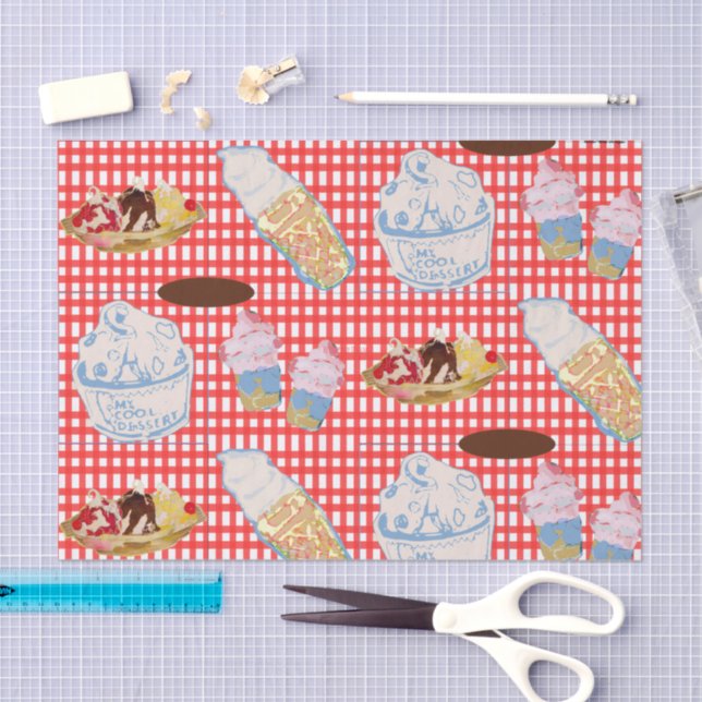 Papier Mousseline We All Scream For Ice Cream (Artisanat)