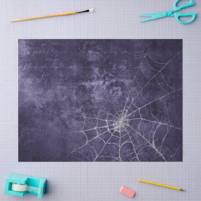 Papier Mousseline Web gothique argenté désorganisé (Artisanat)