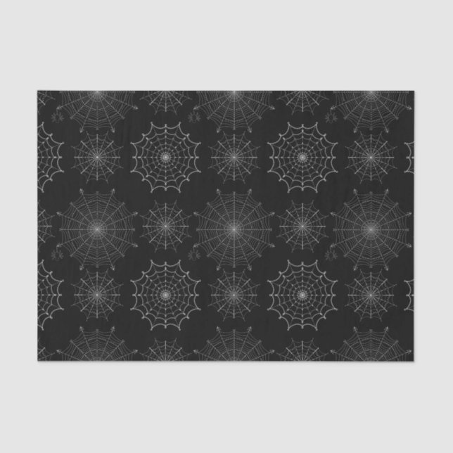 Papier Mousseline Webs de l'araignée d'Halloween noire (Recto)