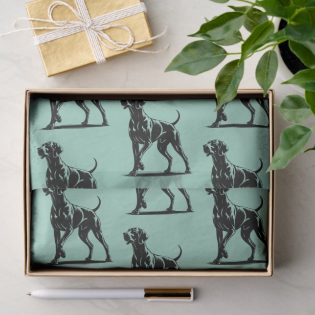 Papier Mousseline weimaraner  (Cadeau)