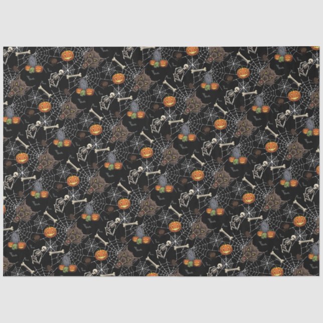 Papier Mousseline 🐺 Werewolf Halloween Tissue Paper 🎃 💀 (Recto)