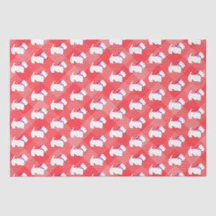 Papier Mousseline West Highland White Terrier Red Plaid
