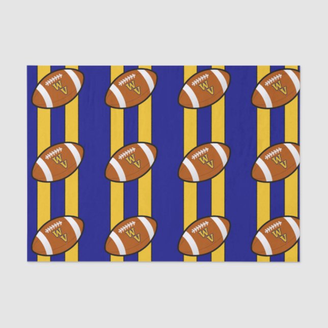 Papier Mousseline West Virginia Football Blue and Gold Pride (Recto)