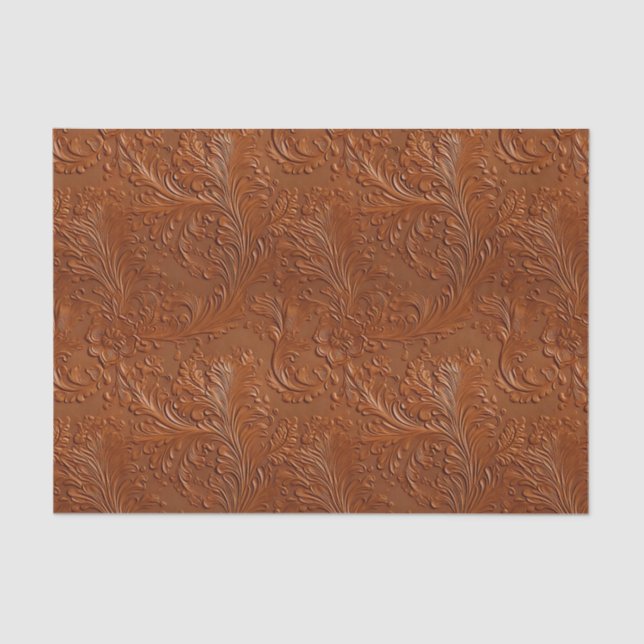 Papier Mousseline Western Brown Tan Bohemian Art (Recto)