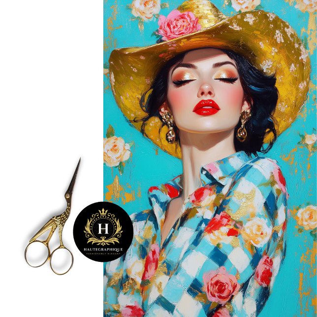 Papier Mousseline Western Rodeo Chic Decoupage (Créateur téléchargé)