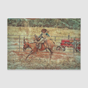 Papier Mousseline Western Rodeo Country Horse équitation Texture