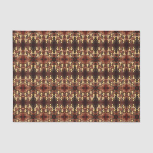 Papier Mousseline Western Rustic Bull Skull Pays Style Plaid (Recto)