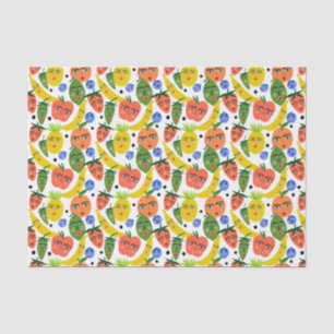 Papier Mousseline Whimsical Funny Motif de salade de fruits