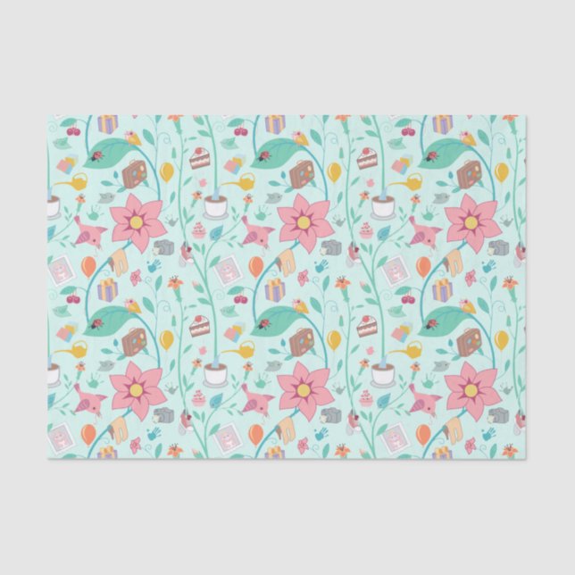 Papier Mousseline Whimsical Mère's Day Motif de collage (Recto)